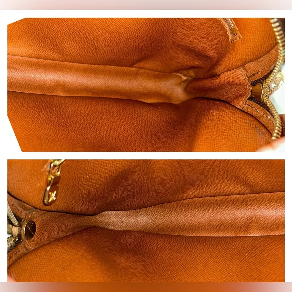 Vintage LOUIS VUITTON Monogram Marly Dragonne GM Clutch Bag  Brown Authentic